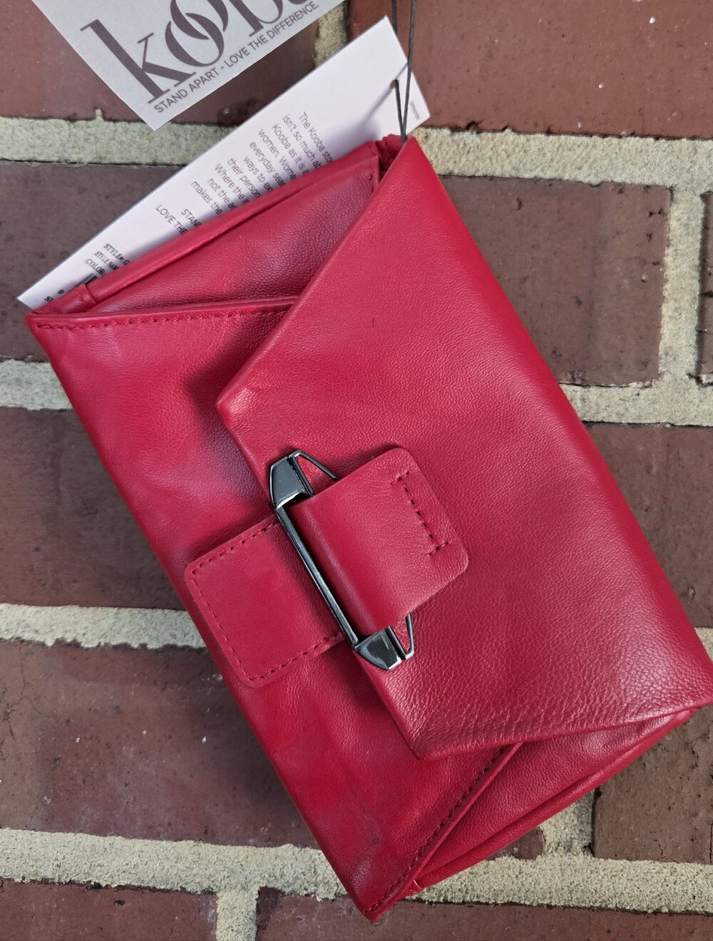 Kooba Genuine Leather Wallet Clutch Poppy Pink NWT $99